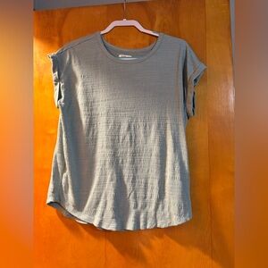 Elegant Sage Green Women's Short Sleeve Top
